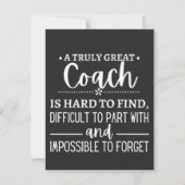 A Truly Great Coach is hard find サンキューカード (正面)
