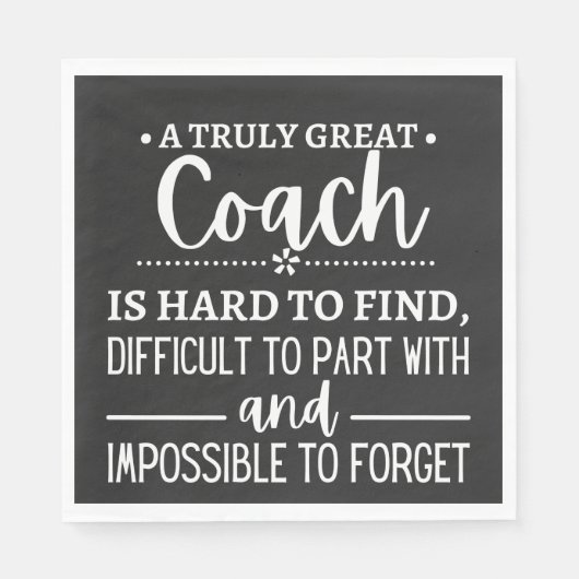 A Truly Great Coach is hard find スタンダードランチョンナプキン (正面)