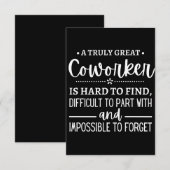 A Truly Great Coworker ノートカード (正面/裏面)