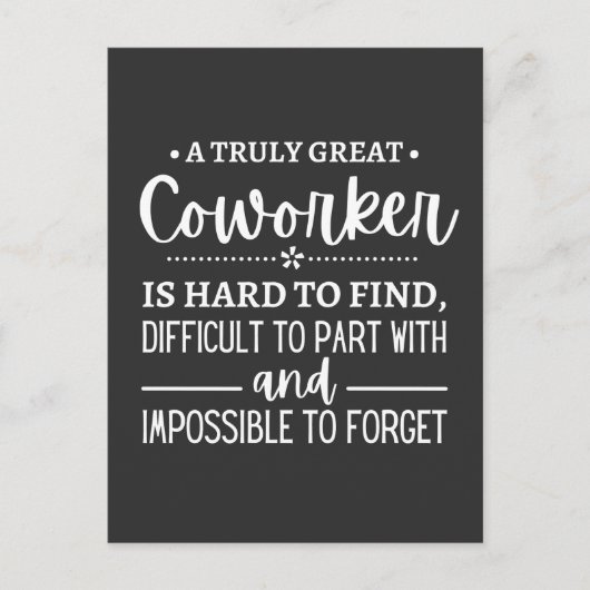 A Truly Great Coworker ポストカード (正面)