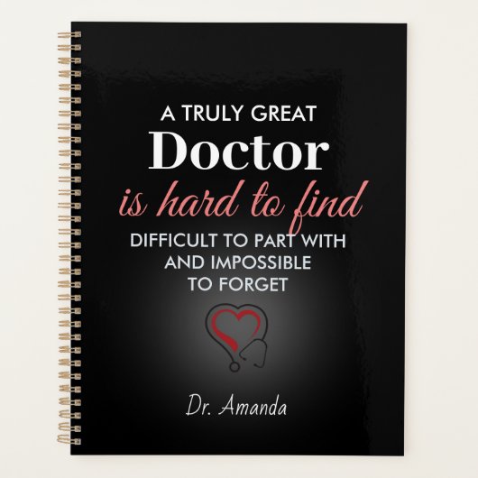 A Truly Great Doctor – Personalized Name プランナー手帳 (正面)