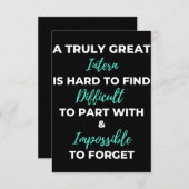 A Truly Great Intern Is Hard To Find サンキューカード (正面/裏面)