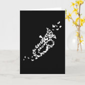 A Tuba Brass Instrument With butterflies カード (黄色い花)