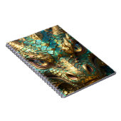 A Turquoise and Gold Dragon Mystical ノートブック (右側)