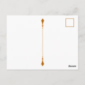 A Turquoise and Gold Dragon Mystical ポストカード (裏面)