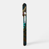 A Turquoise and Gold Dragon Mystical iPhoneケース (左側面)