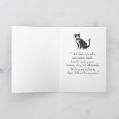 A Tuxedo Cat Personality Birthday Animal カード (内部)