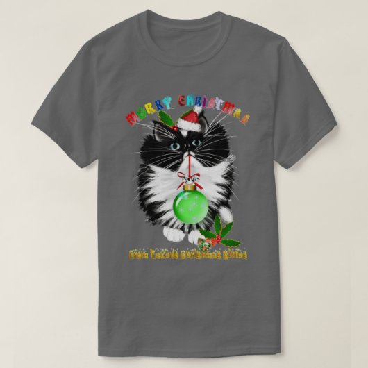 A Tuxedo Kitten Christmas  Tシャツ (デザイン正面)