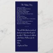 A Twinkle Lights結婚式 プログラム(ネイビー) プログラム (裏面)