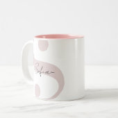 A two-tone coffee mug decorated with your name eng ツートーンマグカップ (正面左)