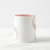 A two-tone coffee mug decorated with your name eng ツートーンマグカップ (中央)