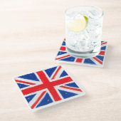 A union jack glass coaster  ガラスコースター (アングル)