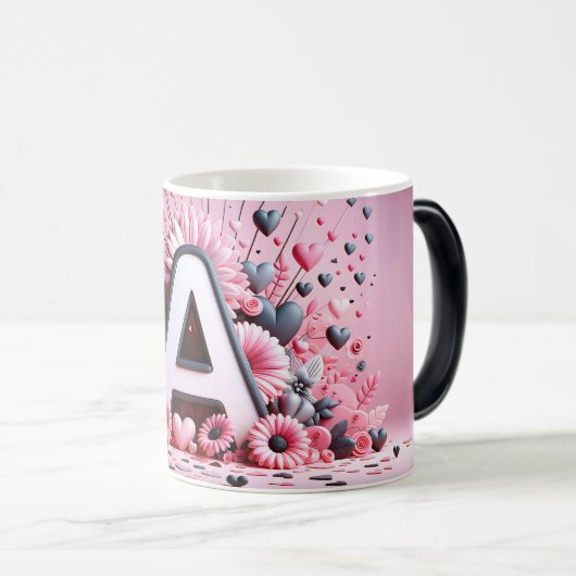 A Valentine Alphabet 3D モーフィングマグカップ (正面右)