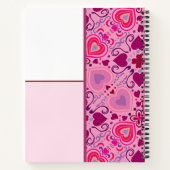A Valentine's Day Hearts Pattern Notebook ノートブック (裏面)