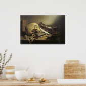 A Vanitas Still Life, 1645 ポスター (キッチン)