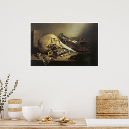 A Vanitas Still Life, 1645 ポスター (キッチン)