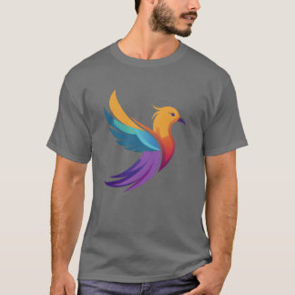 a vector illustration of a colorful bird with a gi tシャツ