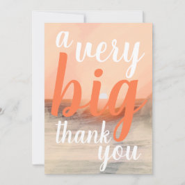 A Very Big Thank You Ocean Sunset Appreciation サンキューカード