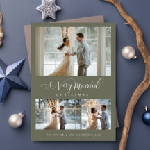 A Very Christmas 結婚した Sage Green Script 3写真