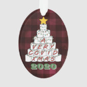 A Very COVIDクリスマス2020トおもしろいイレ紙ツリー オーナメント (裏面)