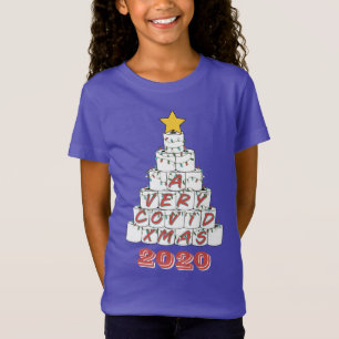 A Very COVIDクリスマス2020トおもしろいイレ紙ツリー Tシャツ