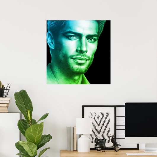 A Very Handsome Young Man on a 24x24 Wall Poster ポスター (ホームオフィス)