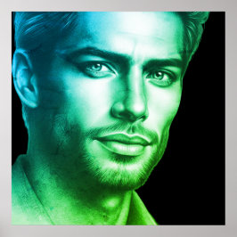 A Very Handsome Young Man on a 24x24 Wall Poster ポスター