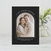 A Very Married Christmas Black White Arch Photo  シーズンカード (スタンド正面)