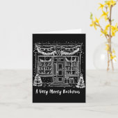 A Very Merry Bookmas Cozy Christmas Bookstore Holi カード (黄色い花)
