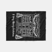 A Very Merry Bookmas Cozy Christmas Bookstore Holi フリースブランケット (正面(横))