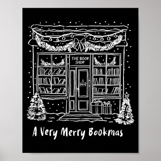 A Very Merry Bookmas Cozy Christmas Bookstore Holi ポスター (正面)