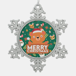 A Very Merry Christmas  スノーフレークピューターオーナメント