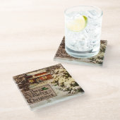 A Very Merry Christmas Classic Traditional Winter  ガラスコースター (アングル)