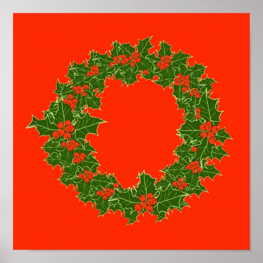 A Very Merry Christmas Holly Wreath ポスター (正面)