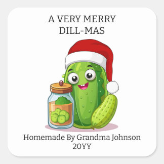 A Very Merry Dill-Mas Christmas Holiday Jar スクエアシール