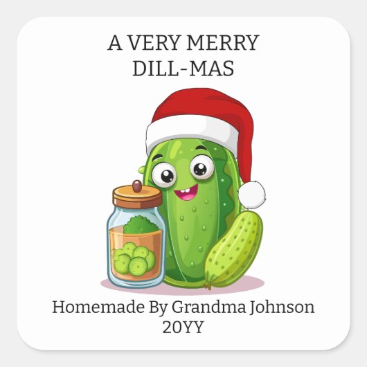 A Very Merry Dill-Mas Christmas Holiday Jar スクエアシール (正面)
