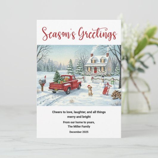 A Very Merry Little Christmas Flat Card Retro (スタンド正面)