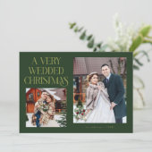 A Very Wedded Christmas Newlywed Photo Green シーズンカード (スタンド正面)