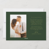A Very Wedded Christmas Newlywed Photo Green シーズンカード (裏面)