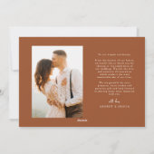 A Very Wedded Christmas Newlywed Photo Terracotta シーズンカード (裏面)