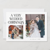 A Very Wedded Christmas Newlywed Photo White シーズンカード (正面)