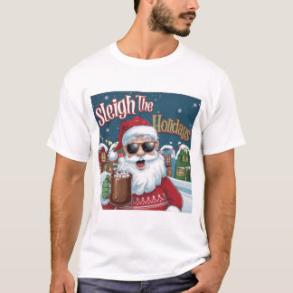 A vibrant and playful Christmas-themed T-shirt Tシャツ