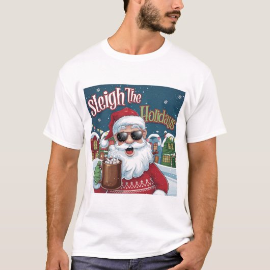 A vibrant and playful Christmas-themed T-shirt Tシャツ (正面)