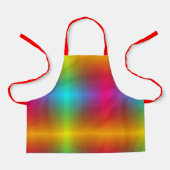 A vibrant apron with a rainbow gradient pattern エプロン (正面)
