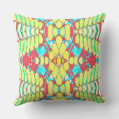 A vibrant colorful classic fabric pattern design t クッション (裏面)