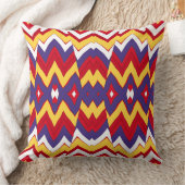 A vibrant colorful classic zigzag pattern design t クッション (ブランケット)