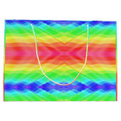 A vibrant gift bag with a wavy rainbow pattern  ラージペーパーバッグ (裏面)