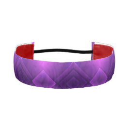 A vibrant headband with a geometric purple pattern アスレチックヘッドバンド