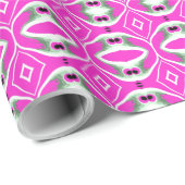 A vibrant hot pink classic trendy pattern design ラッピングペーパー (ロールコーナー)
