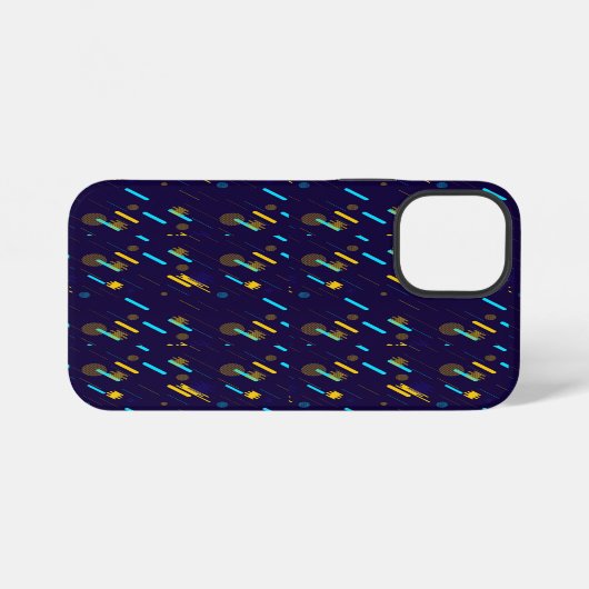 A vibrant iPhone case with a dark blue background iPhoneケース (裏面横)